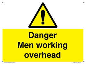 danger men working overhead